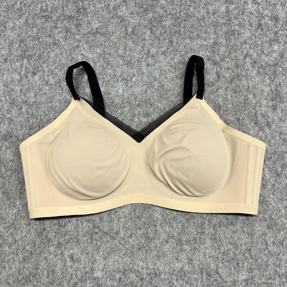 Honeylove Other - Honeylove Bra Womens 1X Beige Wireless Padded Lightly Lined Plus Size Mesh
